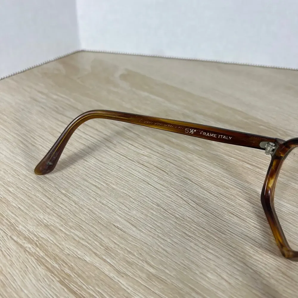Vintage Safilo Scala Hexagon Eyeglasses Havana Brown Frames 5 1/2 Italy 48-22
